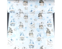 Tkanina bawełniana BŁĘKITNE SKRZATY - 140g/m²/160cm